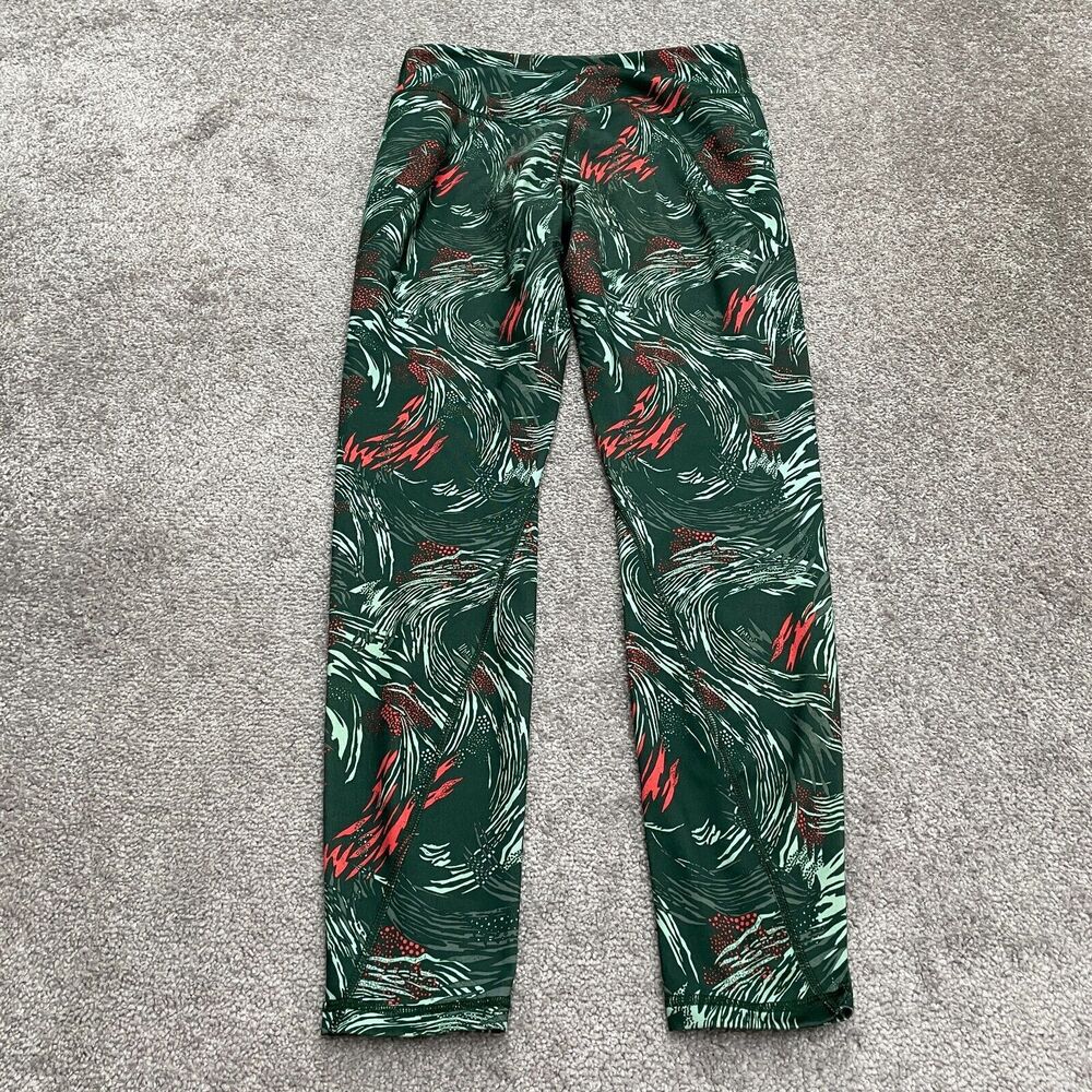 Patagonia Compression leggings Womens Medium Green Patterned Active Yoga 48x29